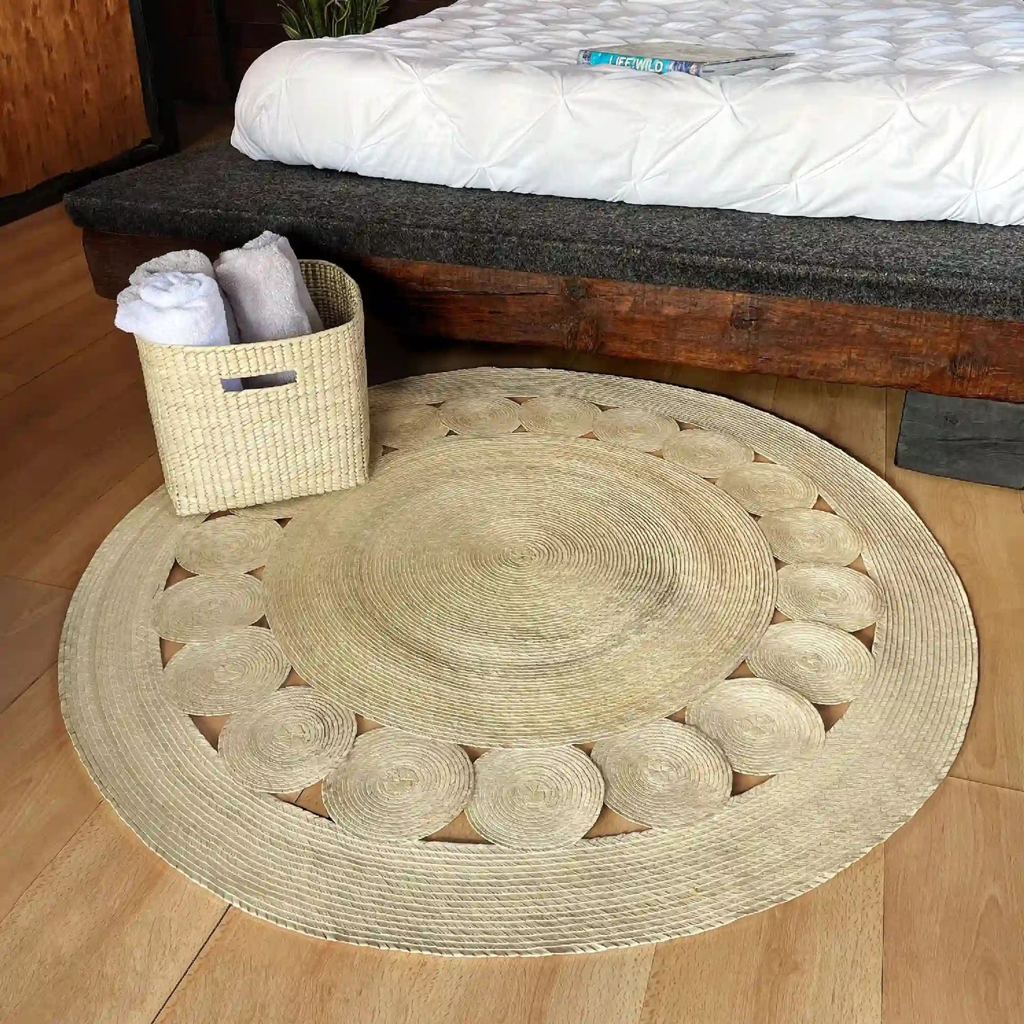 Tapete alfombra boho circulos