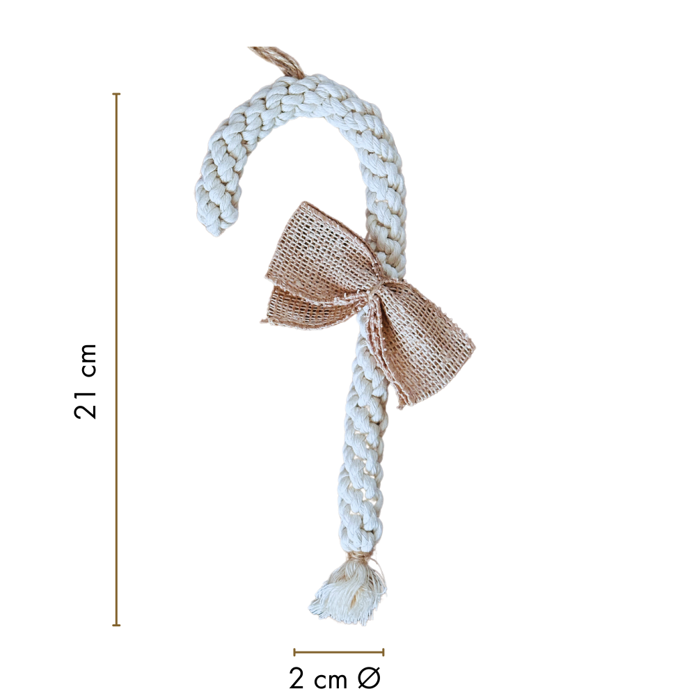 Adorno Navideño Caramelo en Macramé