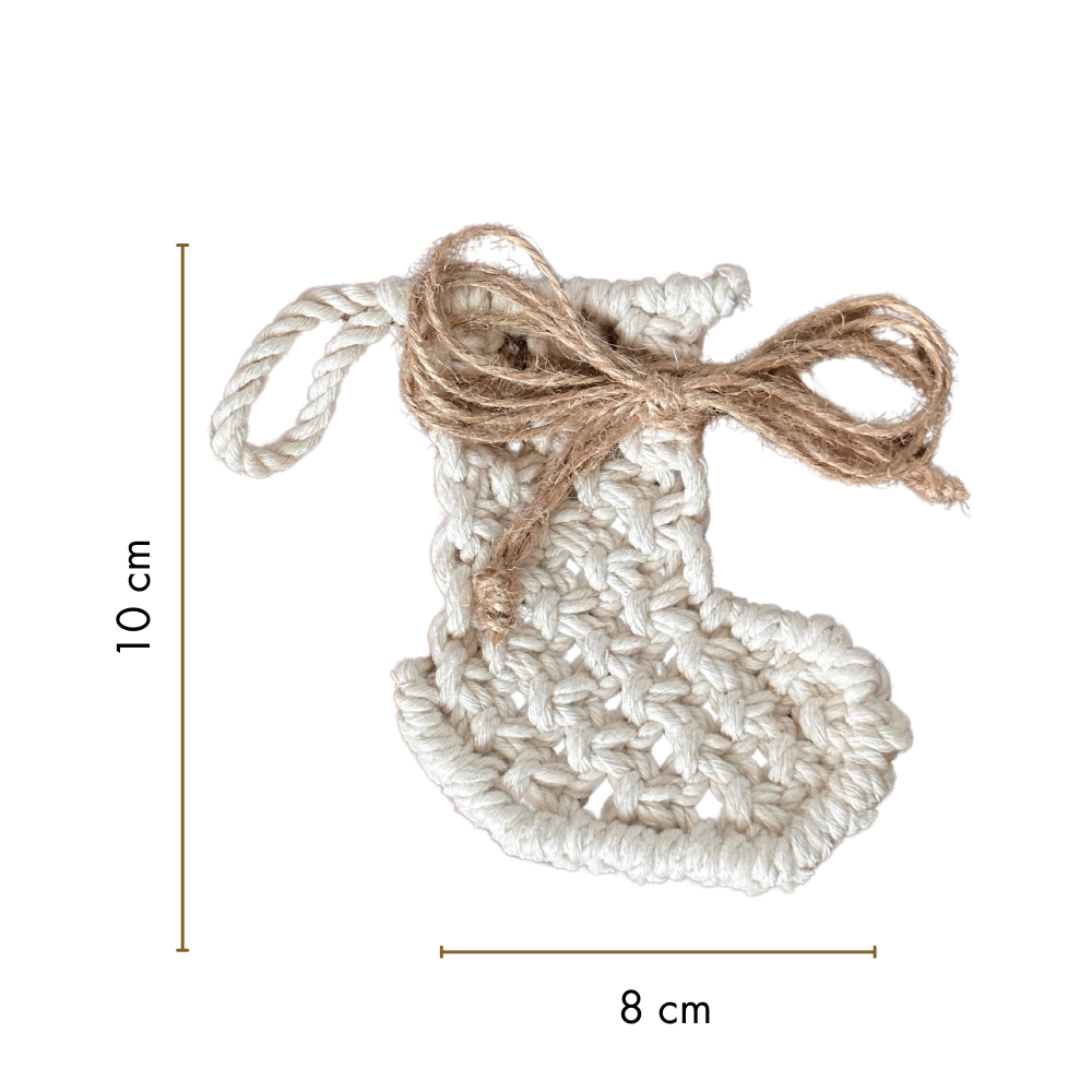 Adorno Navideño de Macramé - Botita