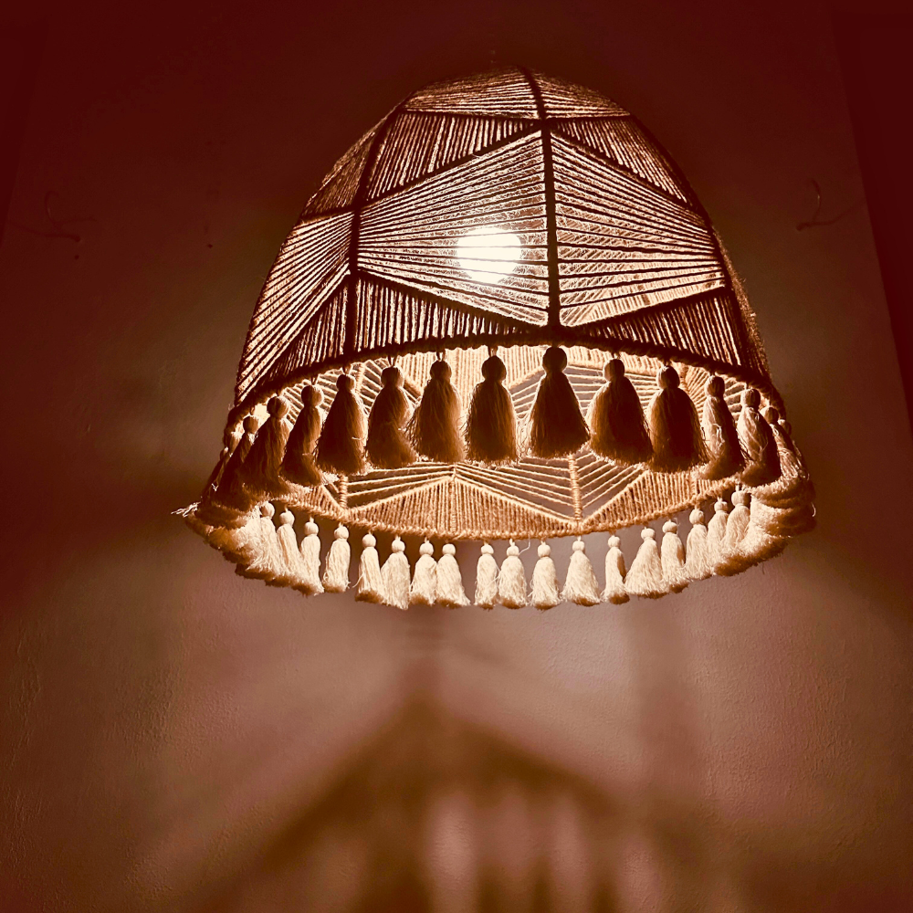 Orion Jute Lamp with Tassels