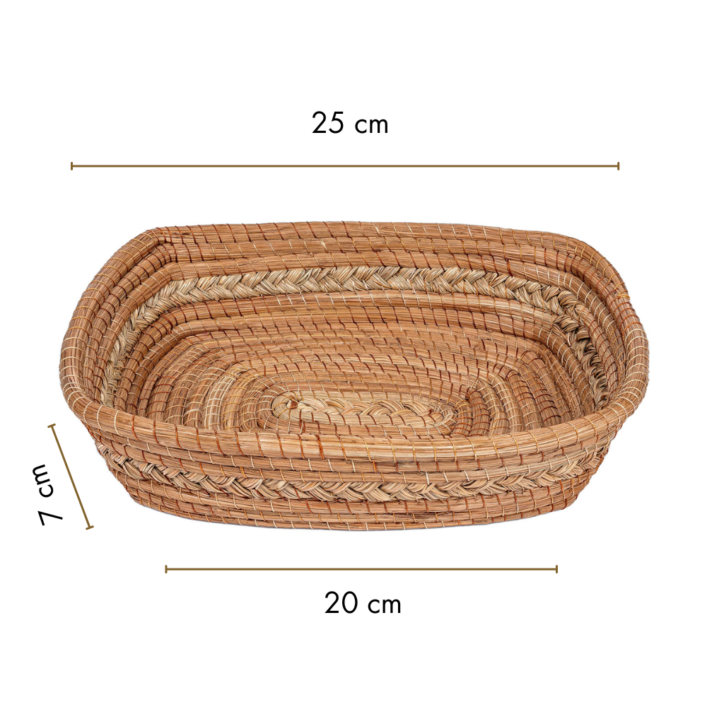 Rectangular reed basket
