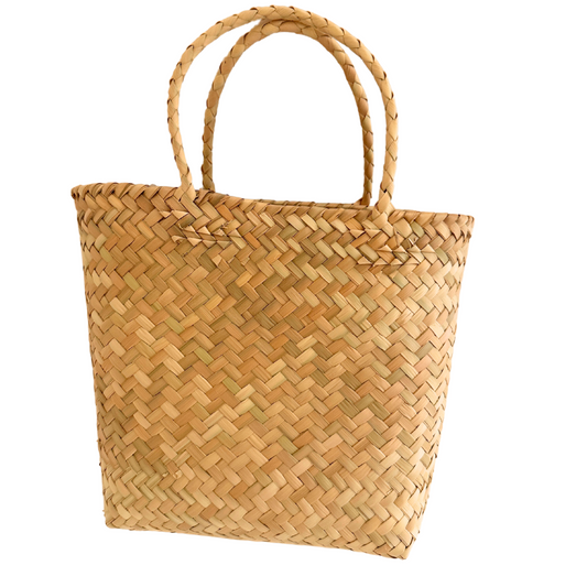 Bolsa de palma tejida
