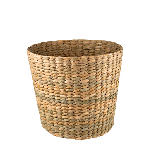 Tule basket planter without handle