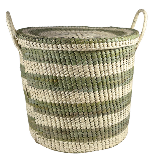 Olive line palm basket