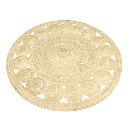 Tapete alfombra boho círculos natural