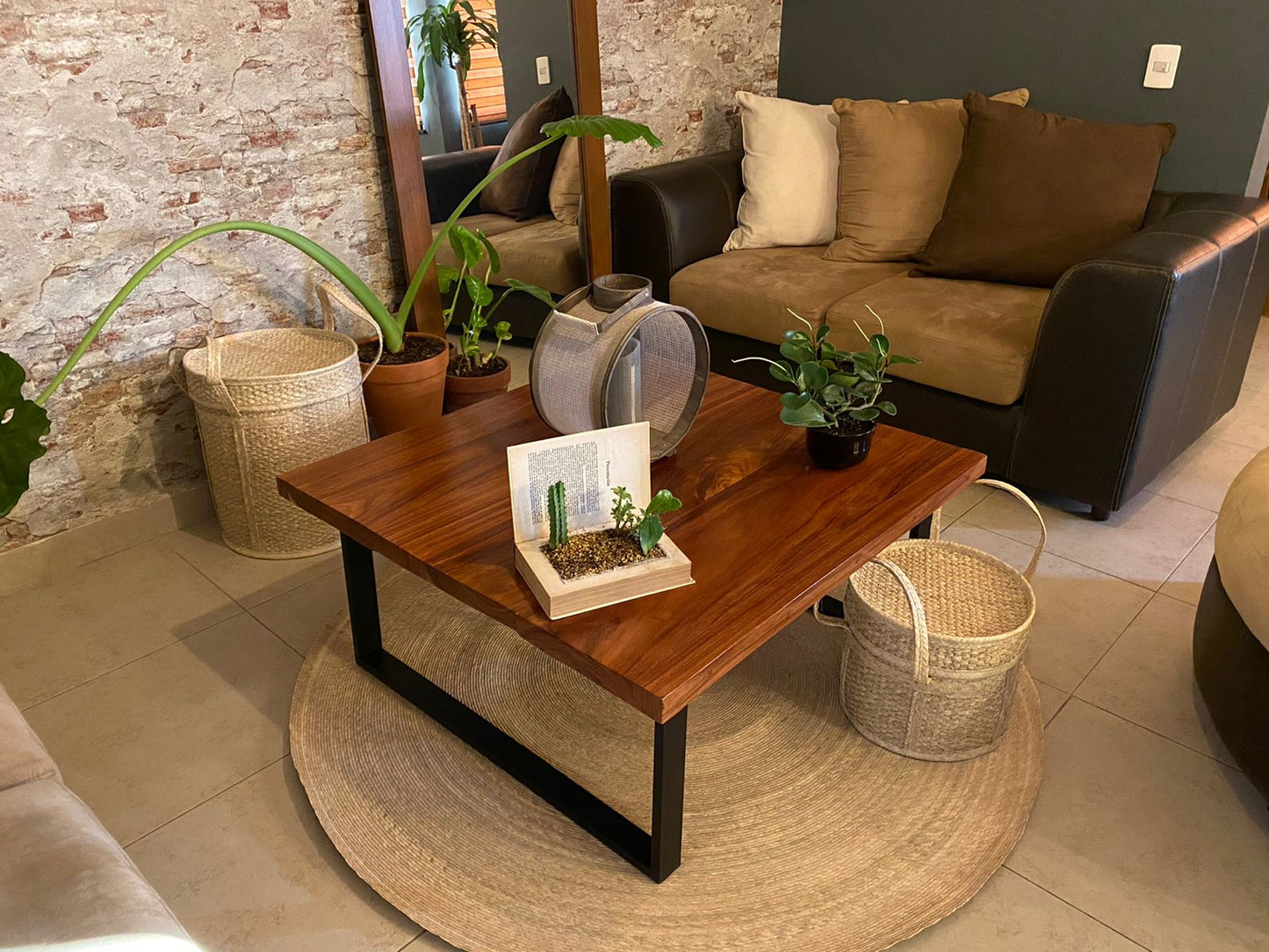 Tapete Circular de Palma Natural