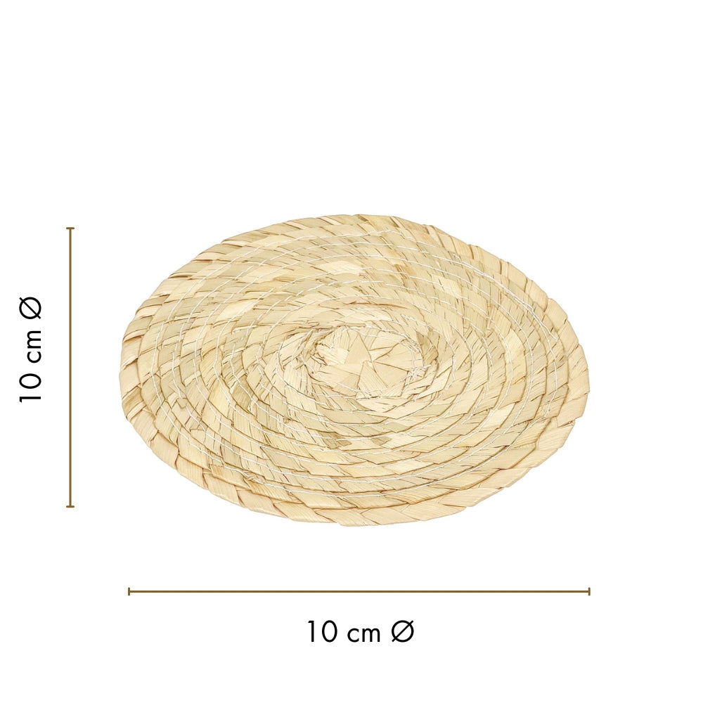 Woven palm coaster
