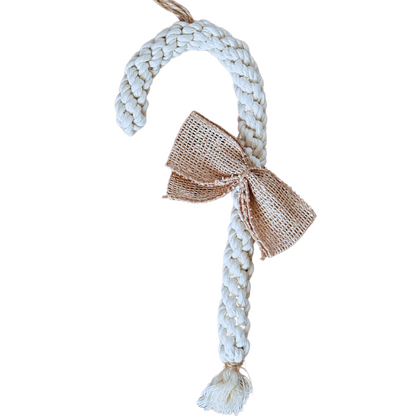 Adorno Navideño Caramelo en Macramé