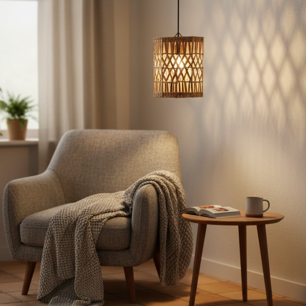 Lámpara colgante de tule. AMANECER