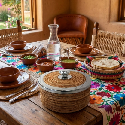 Tortillero artesanal tejido de ocoxal