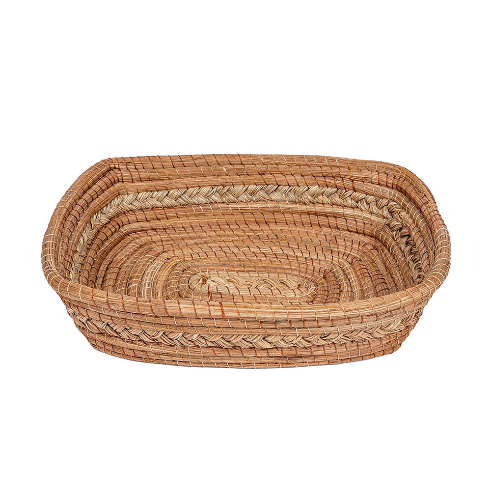 Rectangular reed basket