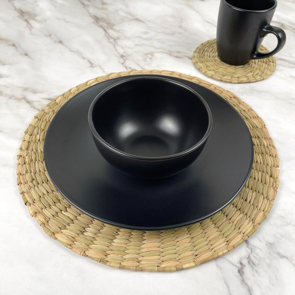 Portavaso de tule tejido