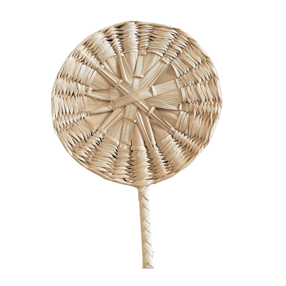 Abanico de palma redondo