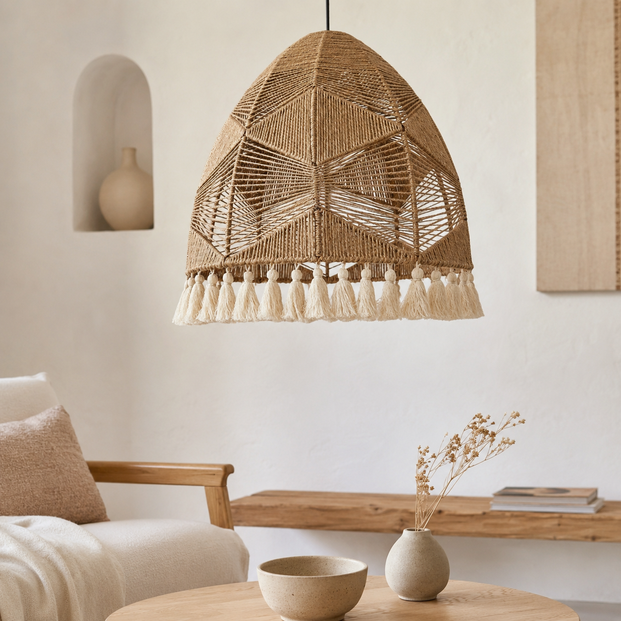 Orion Jute Lamp with Tassels