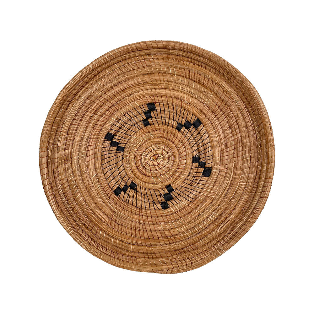 Canasta Plato pared ocoxal natural/negro
