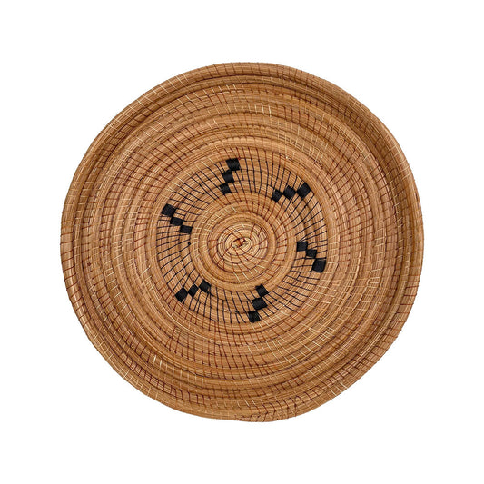 Canasta Plato pared ocoxal natural/negro