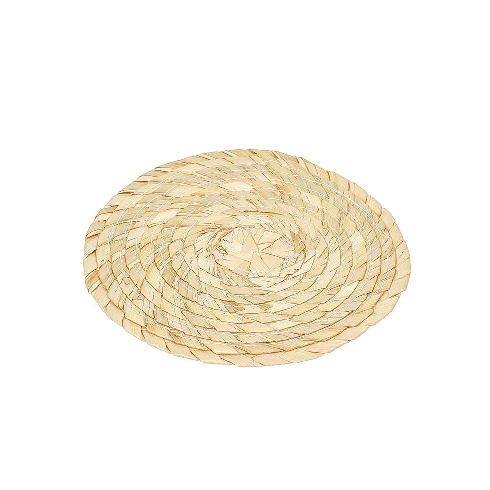 Woven palm coaster