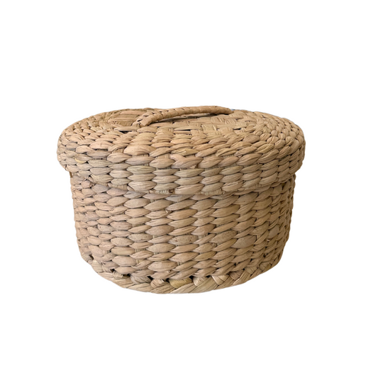Handmade cattail tortilla warmer