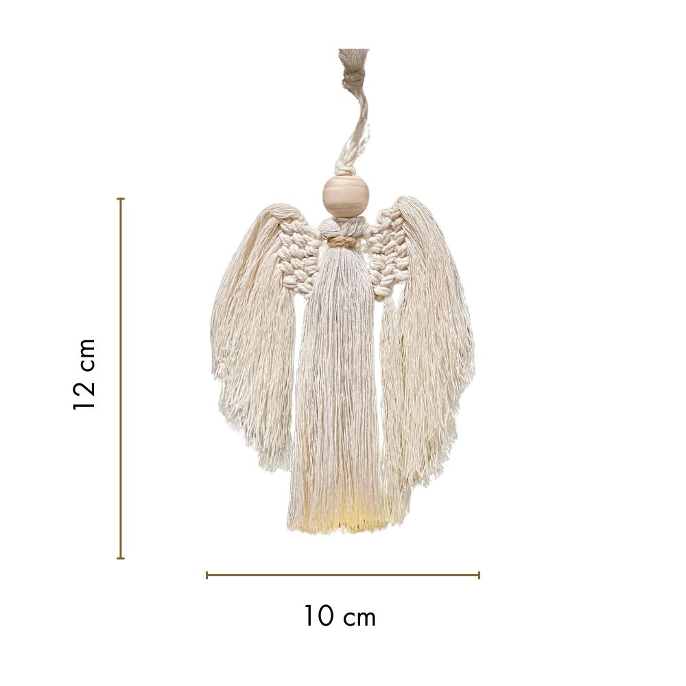 SET 6 ADORNOS NAVIDEÑOS EN MACRAMÉ PARA PINO O REGALO