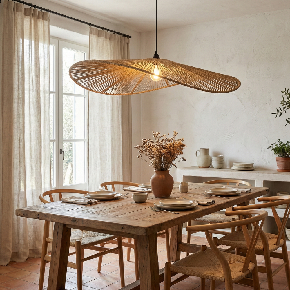 Henequen hanging lamp. ORBITAL