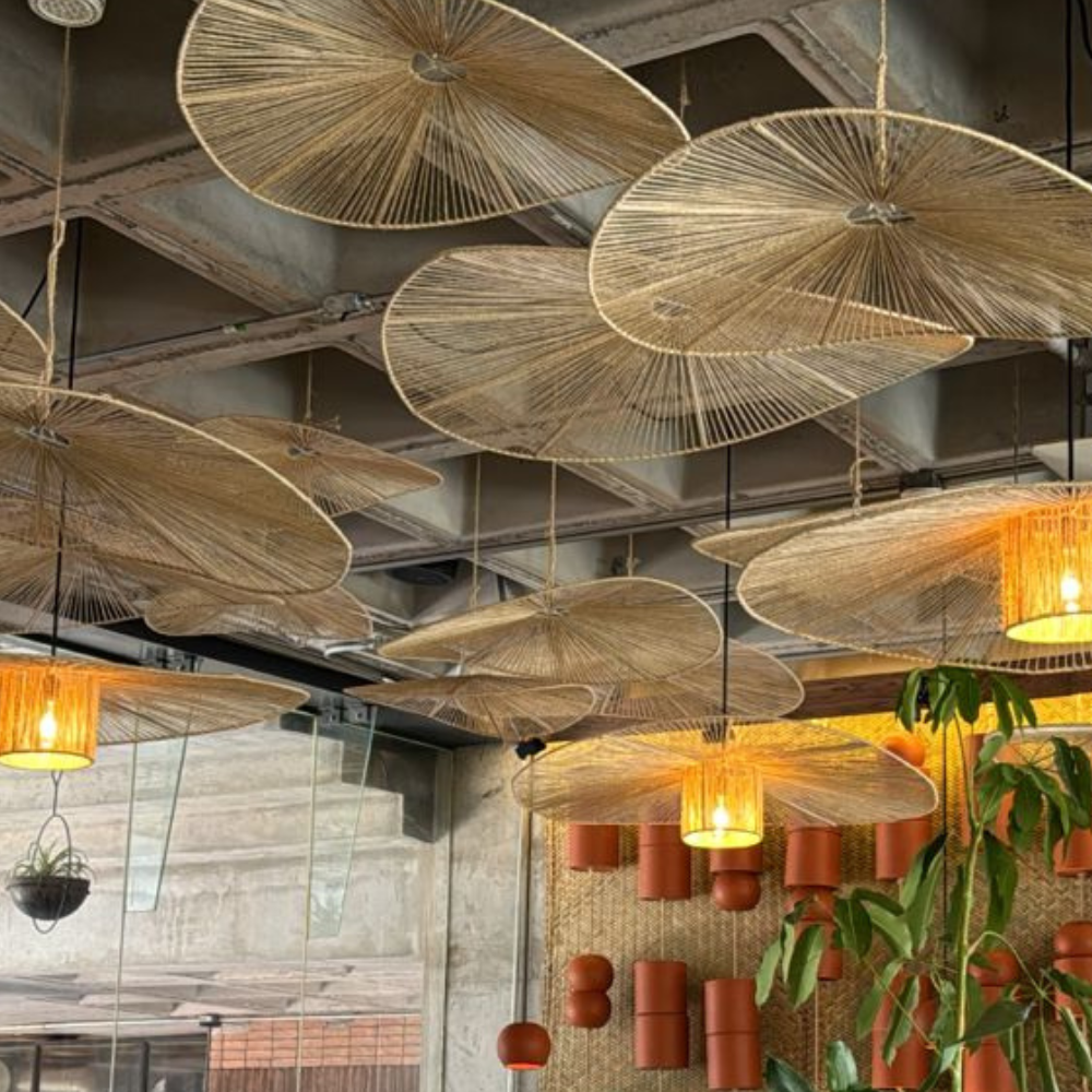 Henequen hanging lamp. ORBITAL
