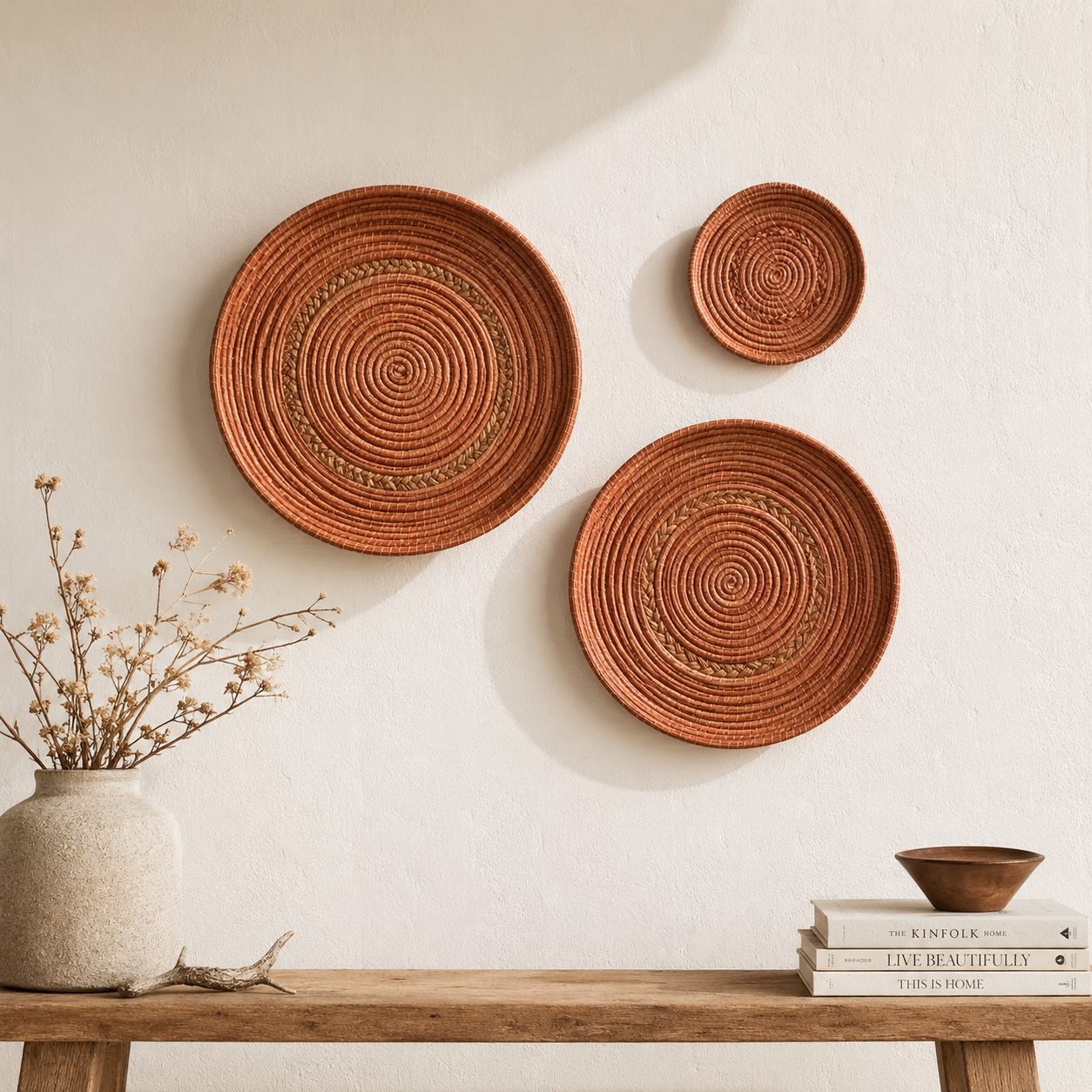Plato para pared tejido ocoxal